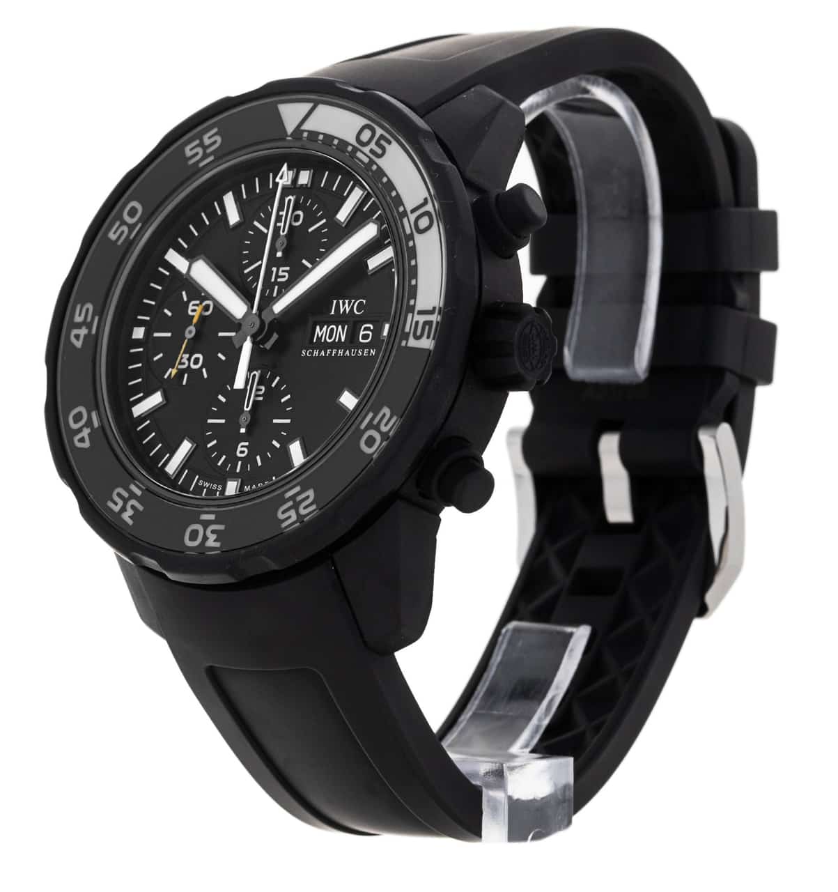 IWC Aquatimer IW376705 Black Baton Dial Rubber Strap